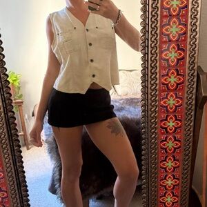 Vintage cream button down vest